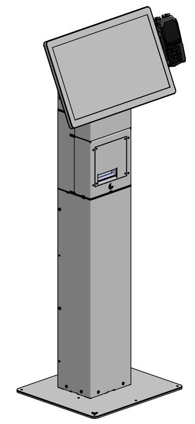 ERGONOMIC SOLUTIONS - SOL 16721A-02 - Support de kiosque pour ELO 22", Lane3000 et TM-T88 -Noir-